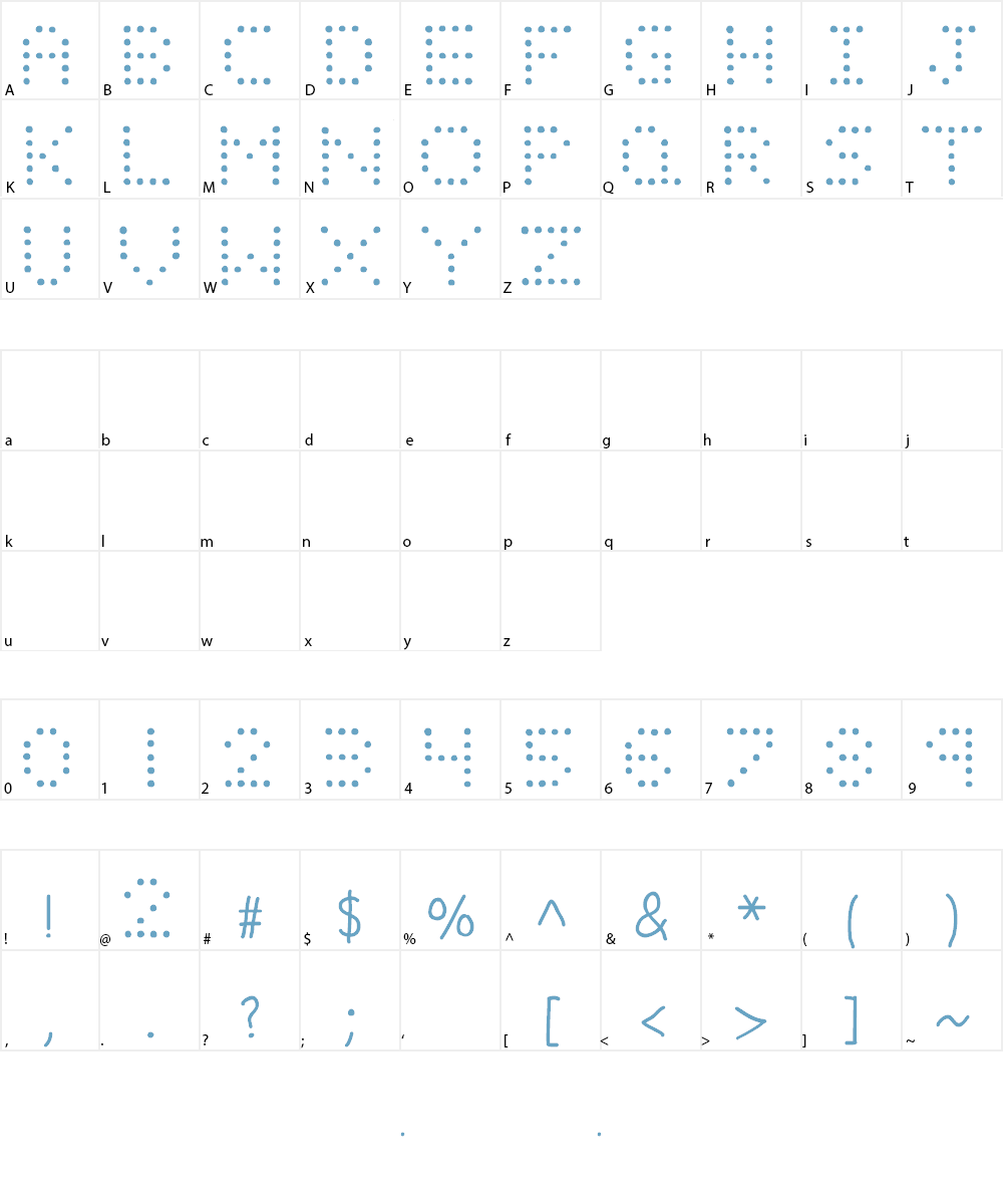LIGHT EMITTING DIODES Font Character